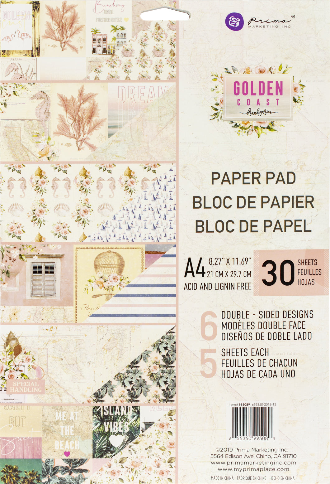 Prima Marketing: A4 Paper Pad - Golden Coast