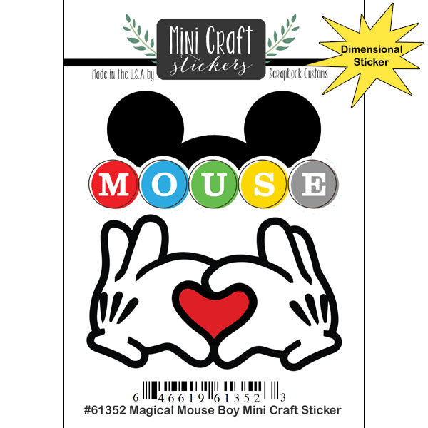 Scrapbook Customs: Mini Craft Stickers - Magical Mouse Boy
