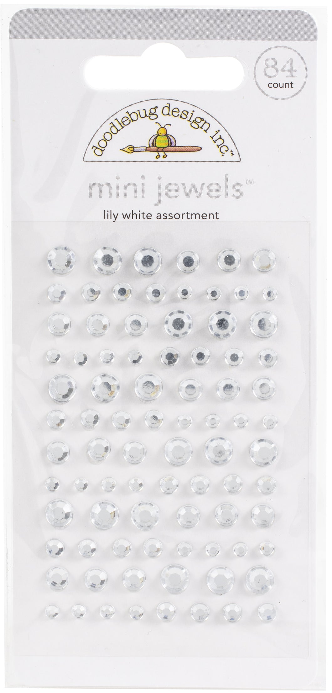 Doodlebug Design: Mini Jewels - Lily White Assortment