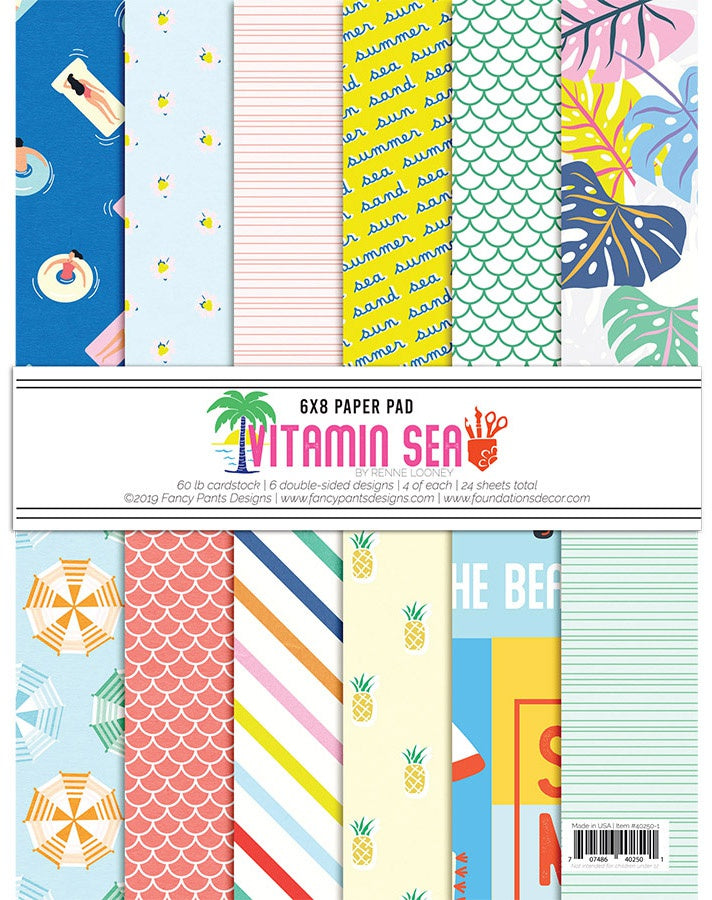 Foundations Décor: 6x8 Paper Pad - Vitamin Sea