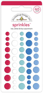 Doodlebug Design: Sprinkles - Red, White & Blue Assortment