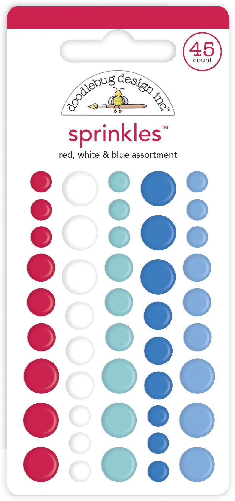Doodlebug Design: Sprinkles - Red, White & Blue Assortment