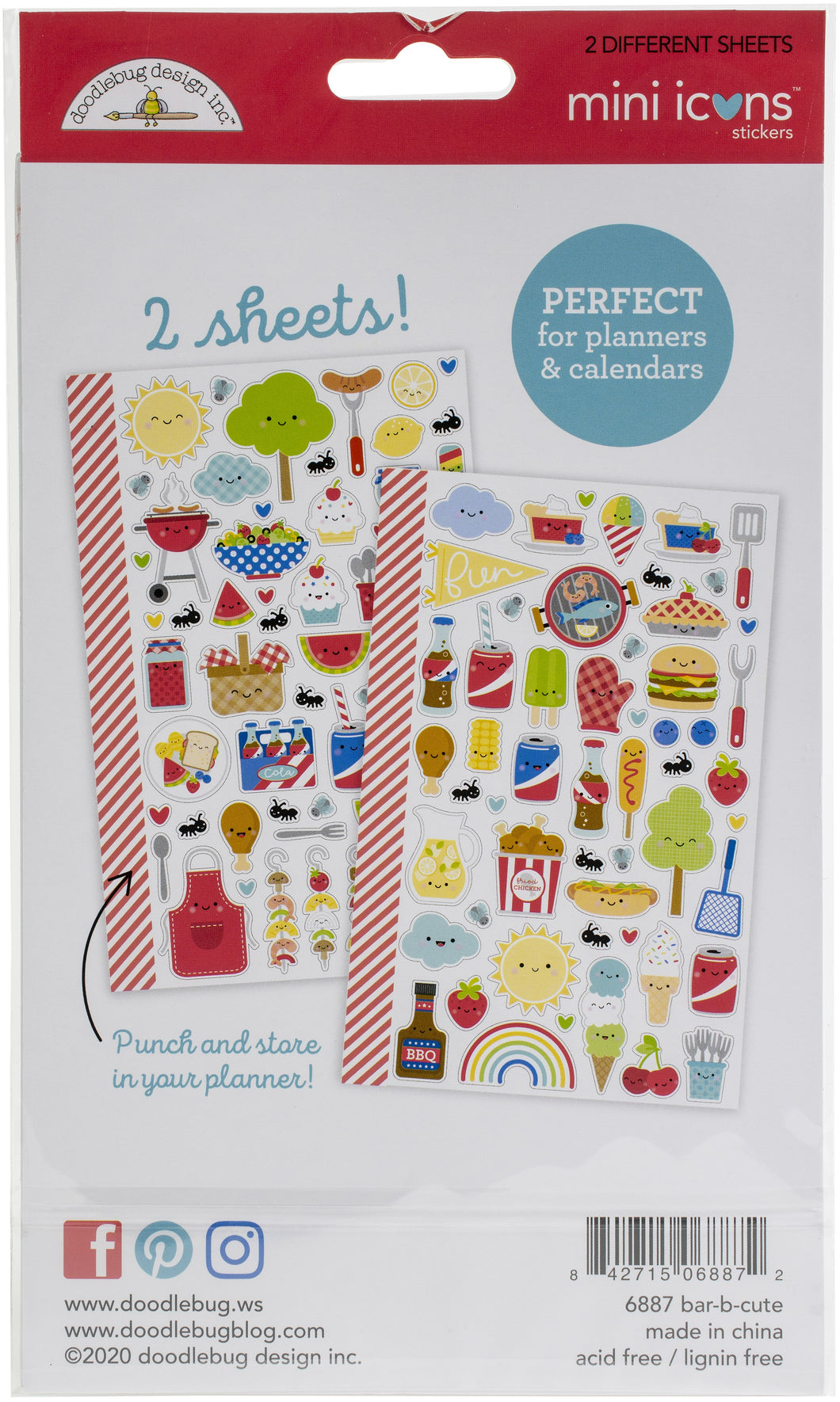 Doodlebug Design: Mini Icons Stickers - Bar-B-Cute