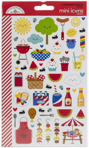 Doodlebug Design: Mini Icons Stickers - Bar-B-Cute
