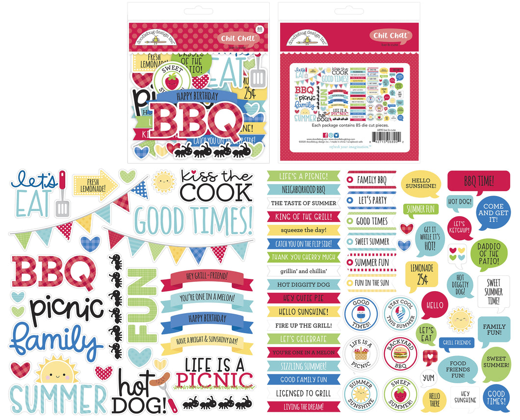 Doodlebug Design: Chit Chat Die Cuts - Bar-B-Cute