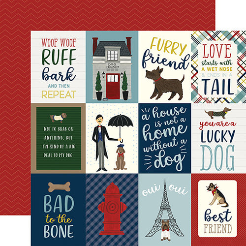 Echo Park: 12x12 Double-Sided Paper - A Dog's Tail - 3x4 Journaling Cards