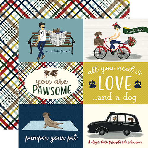 Echo Park: 12x12 Double-Sided Paper - A Dog's Tail - 4x6 Journaling Cards