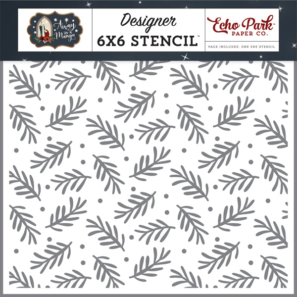 Carta Bella: 6x6 Stencil - Nativity Greenery 6x6 Stencil Set
