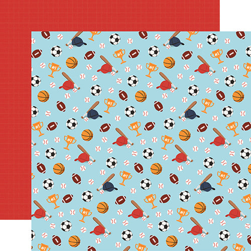 Echo Park:  12x12 Paper - Single Sheet - All Boy - All Star