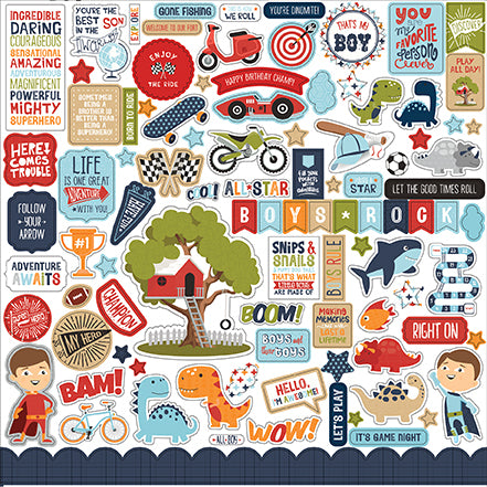 Echo Park: 12x12 Elements Sticker - All Boy