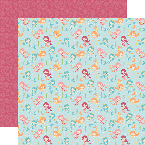 Echo Park:  12x12 Paper - Single Sheet - All Girl - Magical Mermaids