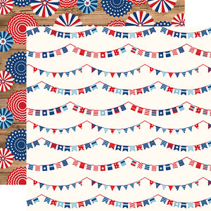 Echo Park: 12x12 Double-Sided Paper - America - Independence Banners