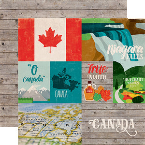 Echo Park: 12x12 Double-Sided Paper - Around the World - Canada