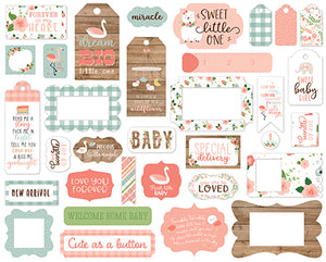 Echo Park: Baby Girl - Frames & Tags