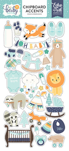 Echo Park: Chipboard Accents - Hello Baby - It's A Boy