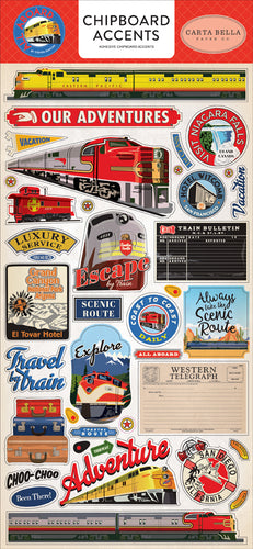Carta Bella:  Chipboard Accents - All Aboard