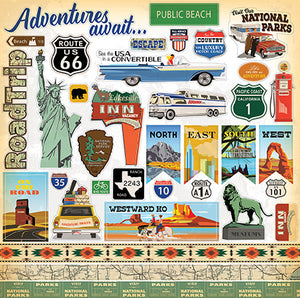 Echo Park: 12x12 Elements Sticker - Are We There Yet?