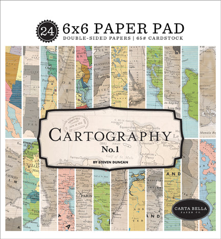 Carta Bella: 6x6 Paper Pad - Cartography No. 1