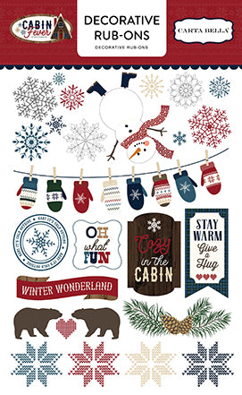 Carta Bella:  Rub-Ons - Cabin Fever
