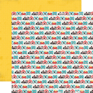 Carta Bella:  12x12 Paper - Single Sheet - Circus Party - Circus Animals