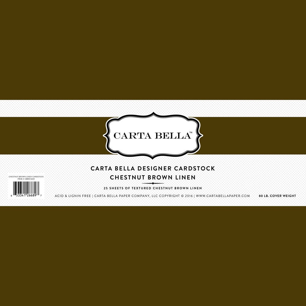 Carta Bella: Cardstock Paper - Linen 80lb Cardstock - 12x12 sheets