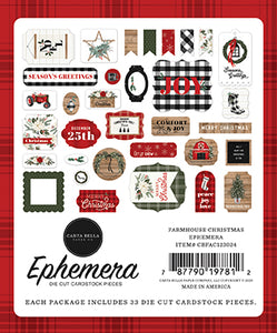 Carta Bella:  Ephemera - Farmhouse Christmas