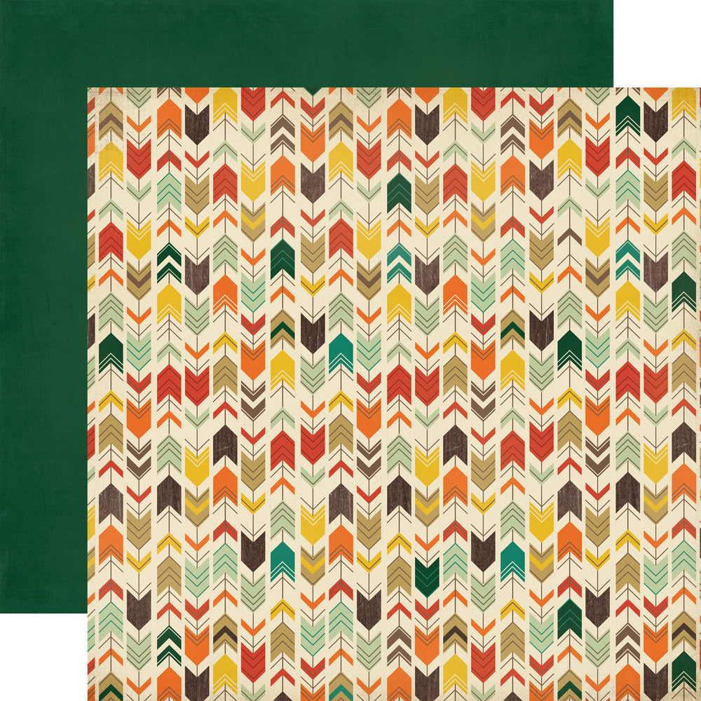 Carta Bella:  12x12 Paper - Double-Sided Sheet - Fall Blessings - Arrows