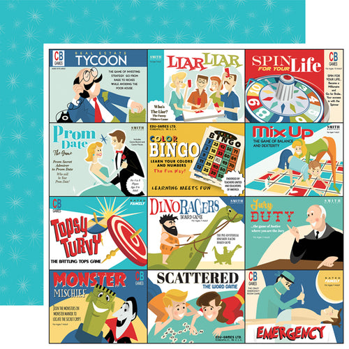 Carta Bella: 12x12 Double-Sided Paper - Family Night - 4x3 Journaling Cards