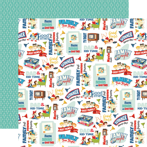 Carta Bella: 12x12 Double-Sided Paper - Family Night - Family Fun Night