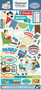 Carta Bella: Family Night - Chipboard Phrases