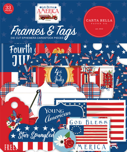 Carta Bella:  Frames and Tags - God Bless America
