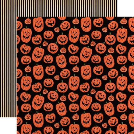 Carta Bella:  12x12 Paper - Double-Sided Sheet - Happy Halloween - Laughing Pumpkins