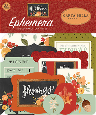 Carta Bella:  Ephemera - Hello Autumn