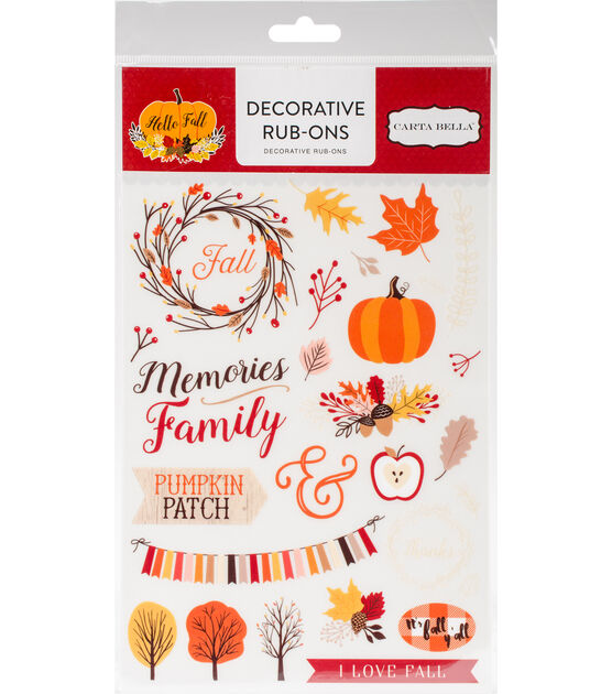 Carta Bella:  Rub-Ons - Hello Fall
