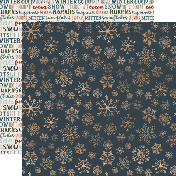 Carta Bella: 12x12 Double-Sided Paper - Icy Snowflakes