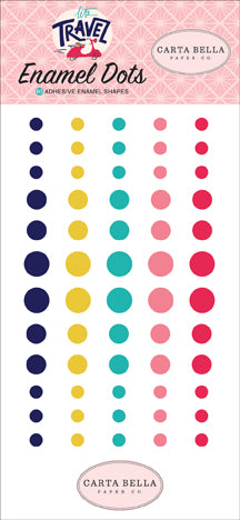Carta Bella: Embellishments - Enamel Dots - Let's Travel
