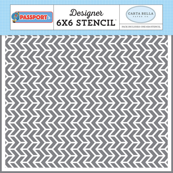 Carta Bella: 6x6 Stencil - Jet Wings