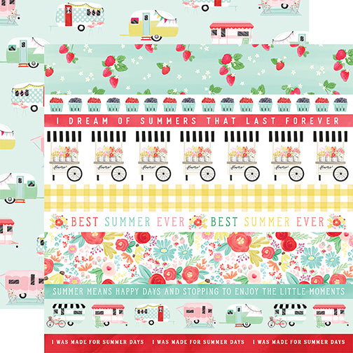 Carta Bella: 12x12 Double-Sided Paper - Summer Market - Border Strips