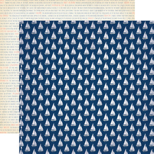 Carta Bella:  12x12 Paper - Single Sheet - Yacht Club - Sail Away