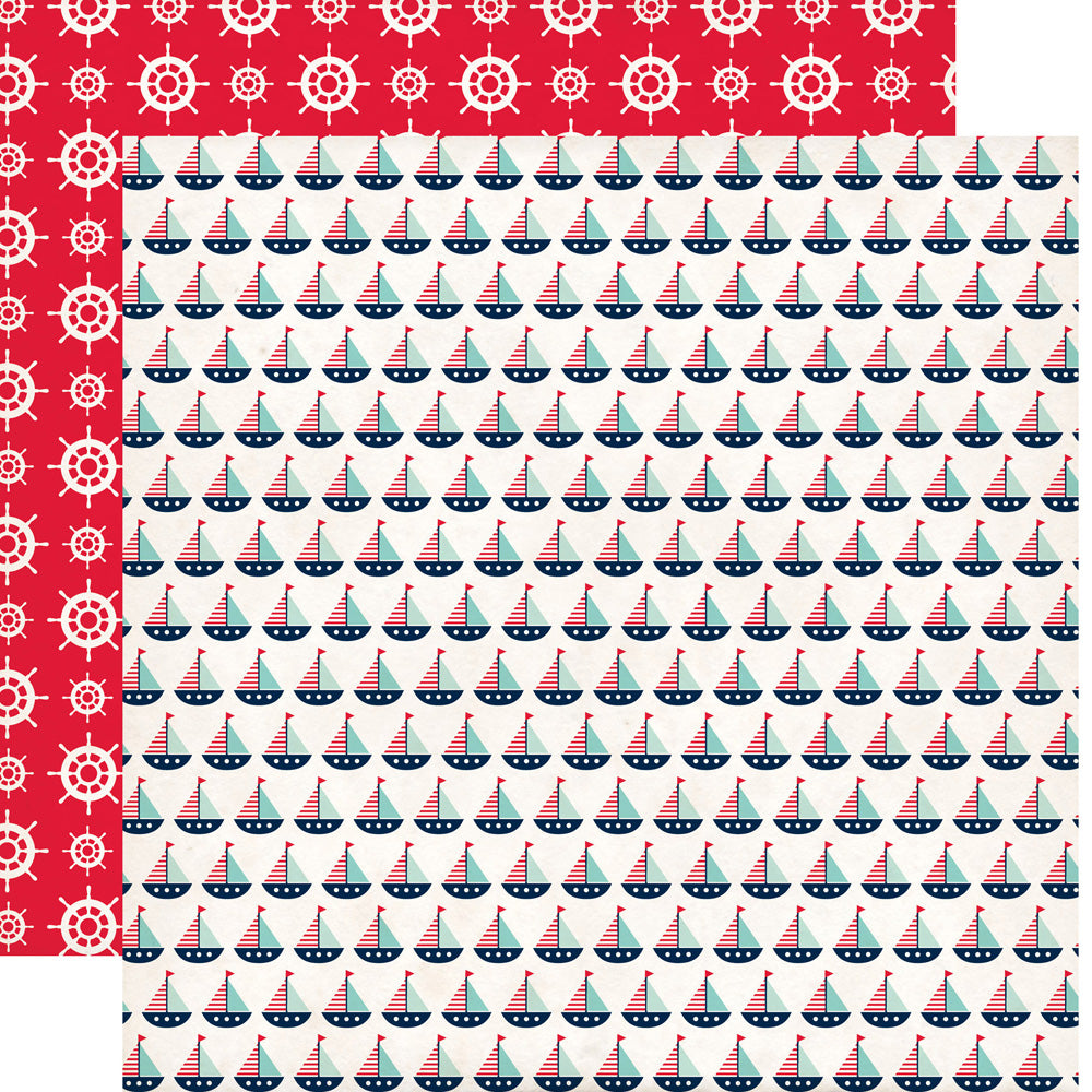 Carta Bella: 12x12 Double-Sided Paper - Ahoy There - Sailboats