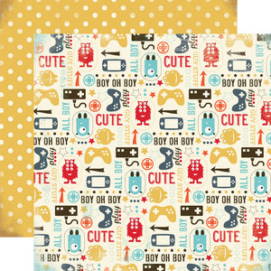 Carta Bella:  12x12 Paper - Double-Sided Sheet - Boy oh Boy - Guy Stuff