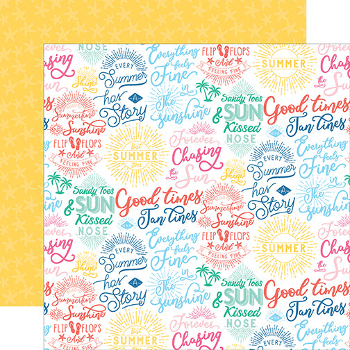 Echo Park:  12x12 Paper - Single Sheet - Dive into Summer - Good Times