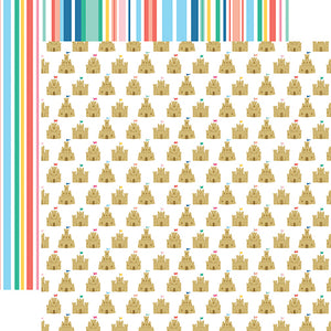 Echo Park:  12x12 Paper - Single Sheet - Dive into Summer - Sandcastle Kingdom