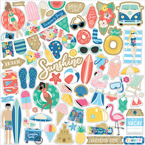 Echo Park: 12x12 Elements Sticker - Dive Into Summer