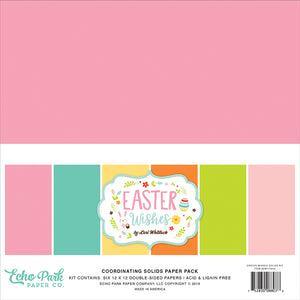 Echo Park:  Coordinating Solids Paper Pack - Easter Wishes Solids Kit