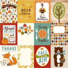 Load image into Gallery viewer, Echo Park:  12x12 Paper - Single Sheet - Fall is in the Air - 3x4 Journaling Cards
