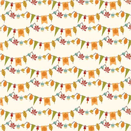 Echo Park:  12x12 Paper - Single Sheet - Fall is in the Air - Autumn Bunting