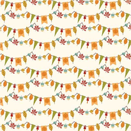 Echo Park:  12x12 Paper - Single Sheet - Fall is in the Air - Autumn Bunting