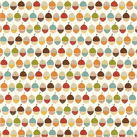 Echo Park:  12x12 Paper - Single Sheet - Fall is in the Air - Harvest Acorns