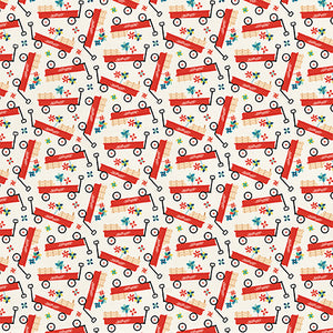 Echo Park:  12x12 Paper - Single Sheet - Good Day Sunshine - Little Red Wagon